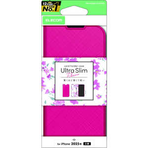 エレコム ELECOM iPhone 17ケース ソフトレザーケース 薄型 磁石付 フラワーズ ピンク PMA25APLFUJPND エレコム ELECOM iPhone 17ケース ソフトレザーケース 薄型 磁石付 フラワーズ ピンク PMA25APLFUJPND