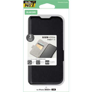 エレコム ELECOM iPhone 17ケース ソフトレザーケース 磁石付 耐衝撃 ハンドストラップ付 ブラック PMA25APLFY3BK エレコム ELECOM iPhone 17ケース ソフトレザーケース 磁石付 耐衝撃 ハンドストラップ付 ブラック PMA25APLFY3BK