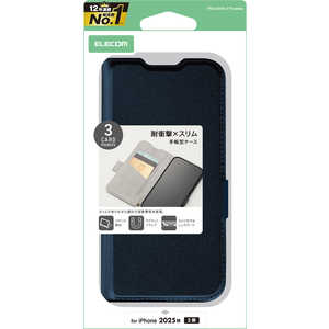 エレコム ELECOM iPhone 17ケース ソフトレザーケース 磁石付 耐衝撃 ハンドストラップ付 ネイビー PMA25APLFY3NV エレコム ELECOM iPhone 17ケース ソフトレザーケース 磁石付 耐衝撃 ハンドストラップ付 ネイビー PMA25APLFY3NV