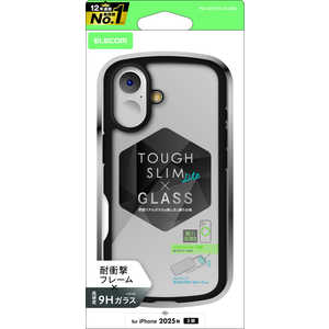 エレコム ELECOM iPhone 17ケース TOUGH SLIM LITE フレームカラー 背面ガラス メタルリング付 ブラック PMA25ATSLFCGBK エレコム ELECOM iPhone 17ケース TOUGH SLIM LITE フレームカラー 背面ガラス メタルリング付 ブラック PMA25ATSLFCGBK