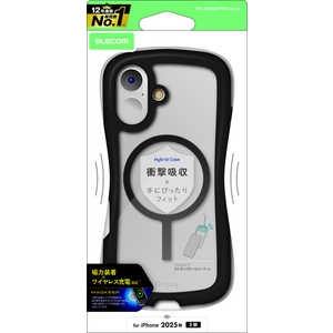 エレコム ELECOM iPhone 17ケース GRIP フレームカラー MAGKEEP ブラック PMA25AGRPFMBK エレコム ELECOM iPhone 17ケース GRIP フレームカラー MAGKEEP ブラック PMA25AGRPFMBK