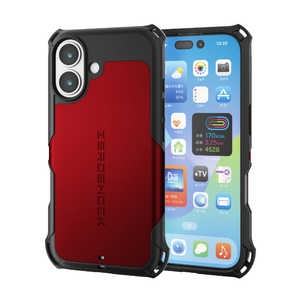 エレコム ELECOM iPhone 17ケース ZEROSHOCK レッド PMA25AZERORD