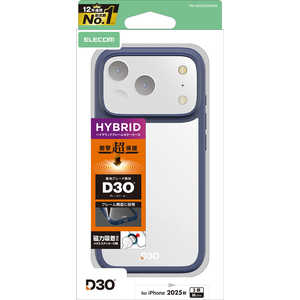 エレコム ELECOM iPhone 17 Proケース D3O フレームカラー メタルリング付 ネイビー PMA25CD3OFCNV エレコム ELECOM iPhone 17 Proケース D3O フレームカラー メタルリング付 ネイビー PMA25CD3OFCNV