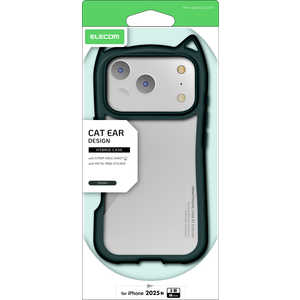 GR ELECOM iPhone 17 ProP[X nCubhP[X t[J[ CAT ^Ot O[ PMA25CFCCATCH