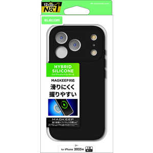 エレコム ELECOM iPhone 17 Proケース ハイブリッドケース シリコン MAGKEEP ブラック PMA25CHVSCMGBK エレコム ELECOM iPhone 17 Proケース ハイブリッドケース シリコン MAGKEEP ブラック PMA25CHVSCMGBK