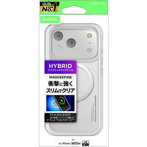 エレコム ELECOM iPhone 17 Proケース ハイブリッドケース MAGKEEP ホワイト PMA25CMAG02WH エレコム ELECOM iPhone 17 Proケース ハイブリッドケース MAGKEEP ホワイト PMA25CMAG02WH