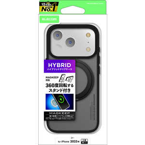 エレコム ELECOM iPhone 17 Proケース ハイブリッドケース MAGKEEP スタンド ブラック PMA25CMAGSTBK エレコム ELECOM iPhone 17 Proケース ハイブリッドケース MAGKEEP スタンド ブラック PMA25CMAGSTBK