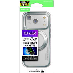 エレコム ELECOM iPhone 17 Proケース ハイブリッドケース MAGKEEP スタンド シルバー PMA25CMAGSTSV エレコム ELECOM iPhone 17 Proケース ハイブリッドケース MAGKEEP スタンド シルバー PMA25CMAGSTSV