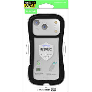 GR ELECOM iPhone 17 ProP[X GRIP t[J[ ^Ot ubN PMA25CGRPFCBK