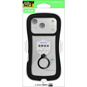 GR ELECOM iPhone 17 ProP[X GRIP t[J[ Ot ubN PMA25CGRPFRBK