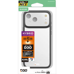 GR ELECOM iPhone 17 Pro MaxP[X D3O t[J[ ^Ot ubN PMA25DD3OFCBK