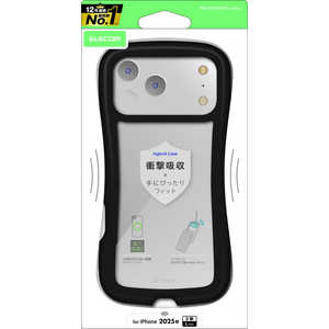 GR ELECOM iPhone 17 Pro MaxP[X GRIP t[J[ ^Ot ubN PMA25DGRPFCBK