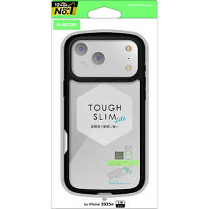 GR ELECOM iPhone 17 Pro MaxP[X TOUGH SLIM LITE t[J[ ^Ot ubN PMA25DTSLFCBK