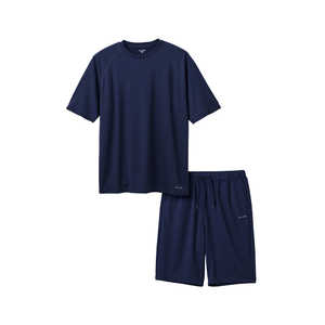 エレコム ELECOM ユニセックス リカバリーウェア 上下セット［半袖・ハーフパンツ］ 一般医療機器 血行促進 疲労回復 遠赤外線効果 ルームウェア パジャマ XLサ