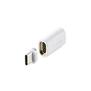 エレコム ELECOM USB-C マグネット 変換アダプタ 100W PD対応 着脱式コネクタ ブレーカー内蔵 ホワイト MPA-CMAADWH