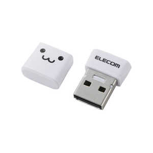 エレコム ELECOM USBメモリ USB2.0 小型 キャップ付 64GB フェイス MF-SU2C64GWHF エレコム ELECOM USBメモリ USB2.0 小型 キャップ付 64GB フェイス MF-SU2C64GWHF