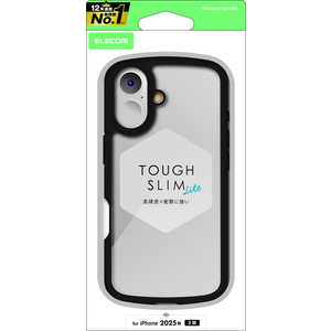 GR ELECOM iPhone 17P[X TOUGH SLIM LITE t[J[ ubN PMCA25ATSLFCBK