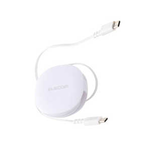 GR ELECOM 莮 [dP[u USB-C to USB-C 90cm PD60W f[^]Ή RpNg[ zCg MPA-CCRLC09WH