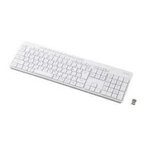 �G���R�� ELECOM ���C�����X�L�[�{�[�h �É� Bluetooth / 2.4GHz���� ���{��z�� �e���L�[�t�� AI�N���L�[���� �ő�3��ڑ� TK-QT11FMMWH