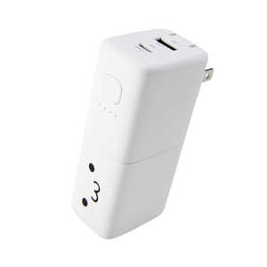 �G���R�� ELECOM ���o�C���o�b�e���[ ���`�E���C�I���d�r AC��̌^ USB PD 35W 5000mAh USB-C���o�� USB-A�o�� PSE�K�� �V���`���� DE-AC14-5000WF