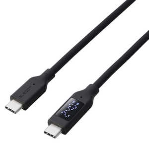 エレコム　ELECOM 240W PD EPR USB Type-C ケーブル 1m 電力ディスプレイ付き やわらかシリコン eMarker 480Mbps ブラック MPA-CCW10BK