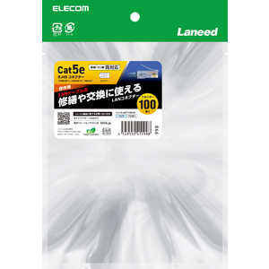 GR ELECOM RJ45RlN^ Cat5e PE c܂h~ 100 LD-RJ45T100V2