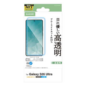 �G���R�� ELECOM Galaxy S26 Ultra �K���X�t�B����/������/�u���[���C�g�J�b�g PM-G262FLGGBL