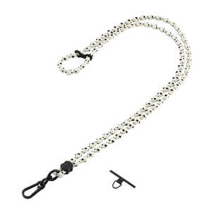 エレコム　ELECOM スマホショルダー ショルダーストラップ 肩掛け 斜めがけ 全機種対応 落下・紛失防止 やわらか伸縮タイプ 特許こぶ型ひも 軽量 ストラップホールシート付 AIRFLEX アイボリー P-STSDH1FLSTIV