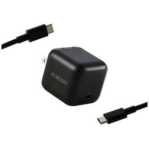 �G���R�� ELECOM USB �[�d�� 65W PD PPS�Ή� 1�|�[�g USB-C GaN II �R���p�N�g �܂肽���݃v���O PSE�K�� MacBook iPad iPhone Switch �Ή� 1.5m �u���b�N MPA-A