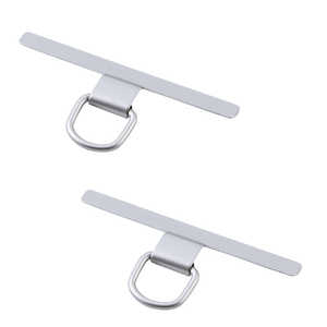 エレコム　ELECOM スマホ ストラップホールシート 挟むだけ スマホケース ケーブル穴対応 1口タイプ ステンレス製 薄型0.2mm 耐荷重10kg スマホショルダー・ハンドストラップ用 保護シール付き シルバー P-STHD1SSV