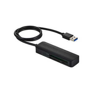 �G���R�� ELECOM �J�[�h���[�_�[ USB3.2(Gen1) �����]�� SD microSD �R���p�N�g�t���b�V�� 3�X���b�g Windows11/Mac�Ή� �P�[�u���t�� �������J�[�h���[�_�[ �u