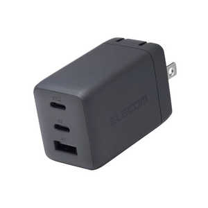�G���R�� ELECOM �m�[�gPC�pAC�A�_�v�^�[ USB�[�d�� USB PD 67W USB-C×2 USB-A×1 �X�C���O�v���O ACDC-PD10367GY