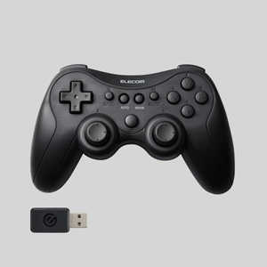 エレコム　ELECOM ゲームパッド PC用 ワイヤレス 2.4GHz Windows11/10対応 XInput DirectInput 連射 ブラック ［13ボタン］ JC-GP40SBK