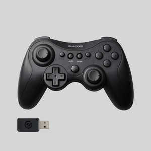 エレコム　ELECOM ゲームパッド PC用 ワイヤレス 2.4GHz Windows11/10対応 XInput DirectInput 連射 ブラック ［13ボタン］ JC-GP40XBK