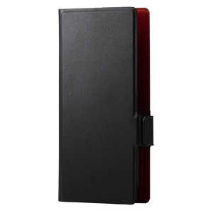 エレコム　ELECOM スマホケース 手帳型 多機種スマホ対応 マルチケース 自己吸着シート 薄型 軽量 カード収納 ストラップホール付き ICカード対応 大型カメラ対応 スタンド機能付き Sサイズ ソフトレザー ブラック P-06PLFUBK