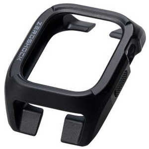 �G���R�� ELECOM �A�b�v���E�H�b�` �J�o�[ Apple Watch Series 11 / 10 �m 46mm �n �o���p�[ �Ռ��ɘa �P�[�X ZEROSHOCK �u���b�N AW-25AFCZEROBK