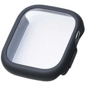 �G���R�� ELECOM �A�b�v���E�H�b�` �J�o�[ Apple Watch Series 11 / 10 �m 42mm �n �P�[�X �����K���X 10H �ϏՌ��t���[�� �w��h�~ ��U�h�~ �u���b�N AW-25BFC