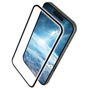 エレコム　ELECOM iPhone 17Pro ガラスフィルム 2次強化 フレーム付き ブルーライトカット 高透明 簡単貼り付けツール付き ブラック PM-CA25CFLGFHBL