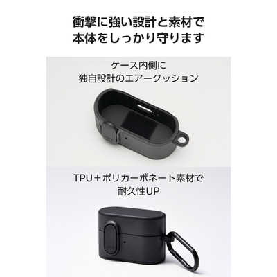 エレコム ELECOM WF-1000XM6 ハイブリッドケース ToughSlim ブラック