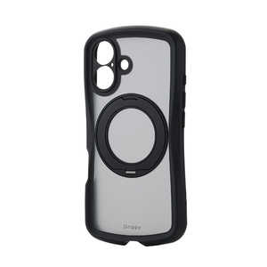 �G���R�� ELECOM iPhone 17 �P�[�X �n�C�u���b�h �J�o�[ �Ռ��z�� MAGKEEP ���͋z�����C�����X�[�d�Ή� ��]���X�^���h�t Grippy �u���b�N PM-A25AGRSTKMBK