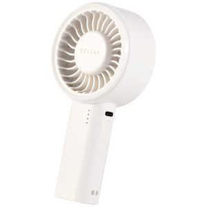 エレコム　ELECOM ハンディファン 携帯扇風機 コンパクト 大風量 5段階風量 USB Type-C充電 自動安全OFF ハンドストラップ付き ホワイト FAN-U261WH