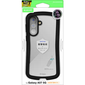 �G���R�� ELECOM Galaxy A57 5G/Grippy �t���[���J���[ �Ɍ�/�u���b�N PM-G265GRPFCKBK