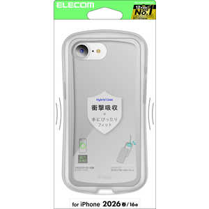 �G���R�� ELECOM iPhone 17e Grippy �I�[���N���A ���^���X�e�b�J�[�t�N���A PM-A26SGRPACR