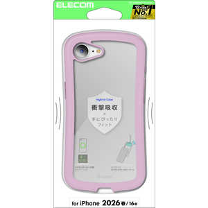 �G���R�� ELECOM iPhone 17e Grippy �t���[���J���[ ���^���X�e�b�J�[�t���[�Y�s���N PM-A26SGRPFCRO