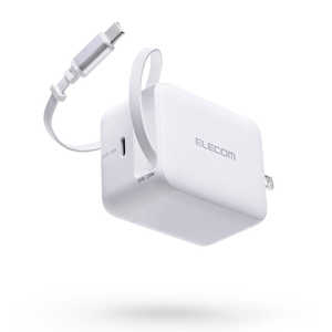 �G���R�� ELECOM AC�[�d��/�X�}�z�E�^�u���b�g�p/�������P�[�u�����/USB PD/35W/USB-C/USB-C�P�[�u�����/0.64m / �z���C�g MPA-AC12835WH