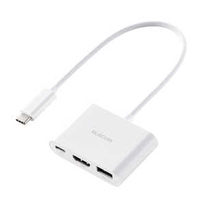 エレコム　ELECOM ドッキングステーションUSB PD対応 USB-A×1 USB-C×1 HDMI×1 DST-030BPWH