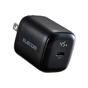 �G���R�� ELECOM USB�[�d�� PD�Ή� 45W USB-C �d�̓f�B�X�v���C�t�� GaN ���^ PPS�Ή� �u���b�N MPA-AC13145BK