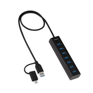 エレコム　ELECOM AC付 7ポート USB-Aハブ C変換付 U3HC-T070SBK