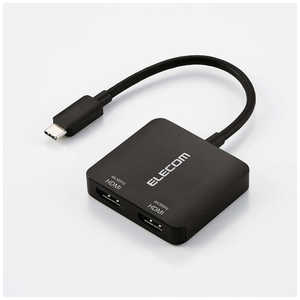 �G���R�� ELECOM Type-C�f���ϊ��A�_�v�^ TypeC-HDMI 2�|�[�g 4K60Hz AD-C2HDMIBK