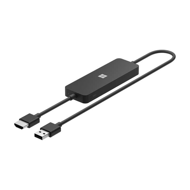 マイクロソフト　Microsoft マイクロソフト　Microsoft USB-A ⇔ HDMI 変換ケーブル [0.38m /4K対応] Microsoft 4K Wireless Display Adapter マットブラック UTH-00036 UTH-00036